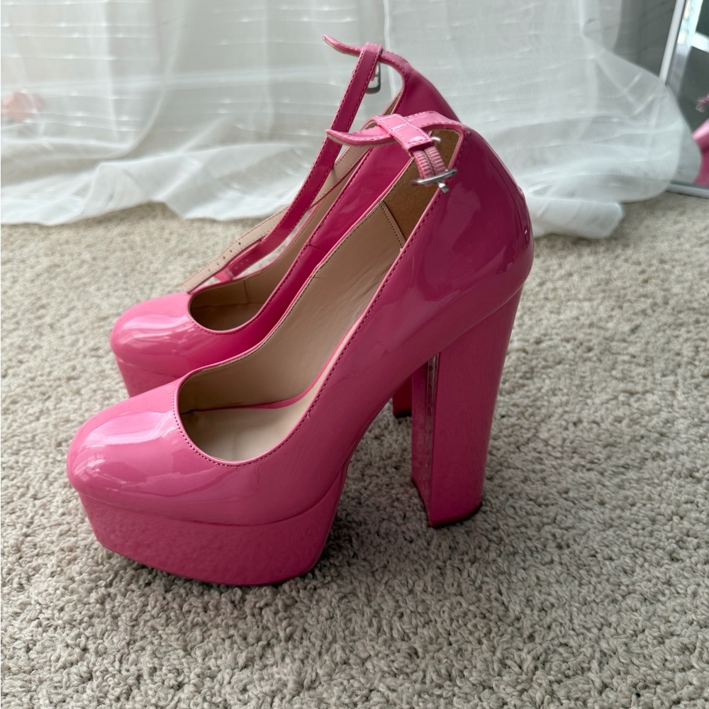 Fashion Nova Hot Pink Platform Shoes